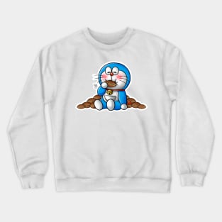 Doraemon Sticker Crewneck Sweatshirt